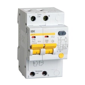 Автоматический выключатель дифференциального тока IEK АД12 2Р 25А 10мА
