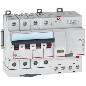 Автоматический выключатель дифференциального тока Legrand АВДТ DX3 411192 4P C 63A 30mA