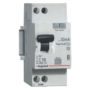 Автоматический выключатель дифференциального тока Legrand АВДТ RX3 419397 (1P+N) C 10A 30mA