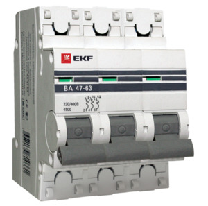 Автоматический выключатель EKF Proxima ВА 47-63 3P 4,5 кА 50А С