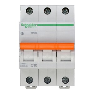 Автоматический выключатель Schneider Electric Домовой ВА63 3П C 10A 4,5кА