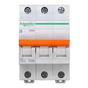Автоматический выключатель Schneider Electric Домовой ВА63 3П C 32A 4,5кА