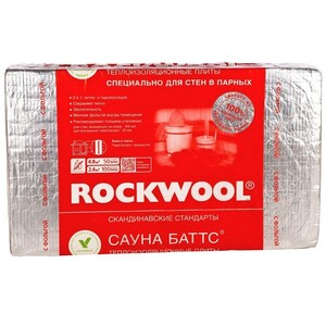 Базальтовая вата Rockwool Сауна Баттс 1000х600х100 мм 4 плиты в упаковке
