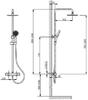 Душевая система Termo (смеситель с верхним душем) (хром)
