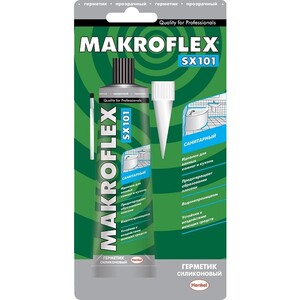 Герметик силиконовый Makroflex SX101 санитарный прозрачный 85 мл