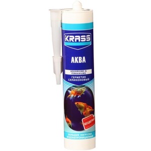 Герметик силиконовый Krass Аква для аквариумов бесцветный 300 мл