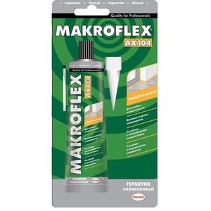 Герметик силиконовый Makroflex АX104 универсальный белый 85 мл