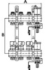 Коллекторный блок с рег/клапанами в сборе 1" х 3/4"ш (11)