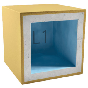 Короб звукоизоляционный для светильника AcousticGyps Box L1 150х150х100 мм