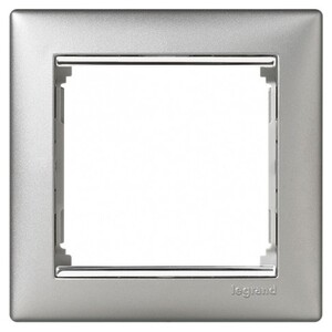 Рамка одноместная Legrand Valena 770351 алюминий/серебряный штрих