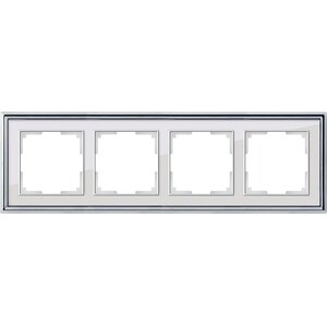 Рамка четырехместная Werkel Palacio WL17-Frame-04 хром/белый