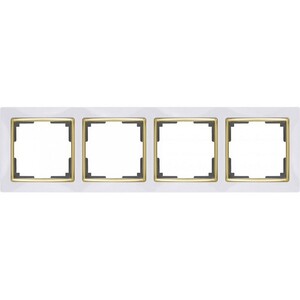 Рамка четырехместная Werkel Snabb WL03-Frame-04-white белая