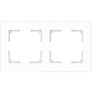 Рамка двухместная Werkel Favorit WL01-Frame-02 белая матовая