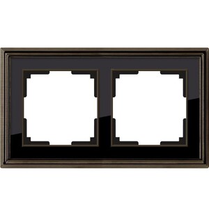 Рамка двухместная Werkel Snabb Basic WL03-Frame-02 серо-коричневая