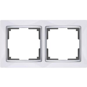 Рамка двухместная Werkel Snabb WL03-Frame-02-white белая