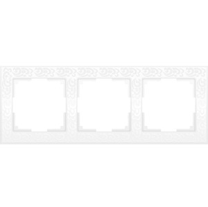 Рамка трехместная Werkel Flock WL05-Frame-03-white белая