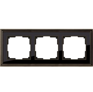 Рамка трехместная Werkel Palacio WL17-Frame-03 бронза/черный