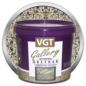 Штукатурка с эффектом камня VGT Gallery №11 опал мелкозернистая 14 кг