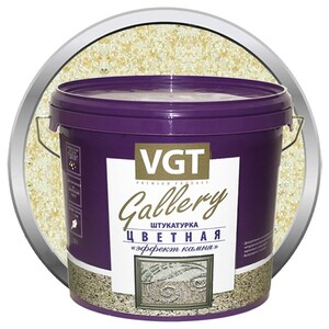 Штукатурка с эффектом камня VGT Gallery №13 кварц с глиттером золото мелкозернистая 6 кг