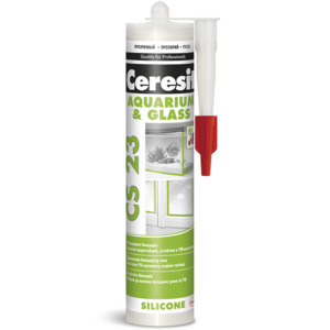 Герметик силиконовый Ceresit CS 23 для стекла и аквариумов белый 280 мл