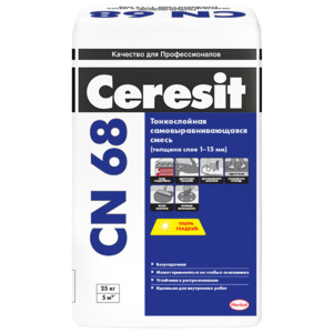 Смесь самовыравнивающаяся Ceresit CN 68 25 кг