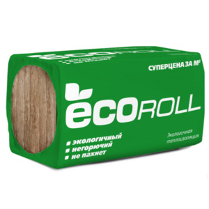 Теплоизоляция EcoRoll Плита 040 1230х610х100 мм 8 плит в упаковке