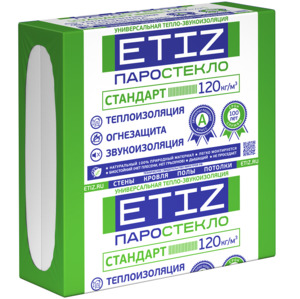 Теплоизоляция ETIZ Паростекло Стандарт 120 600х600х100 мм 2 плиты в упаковке