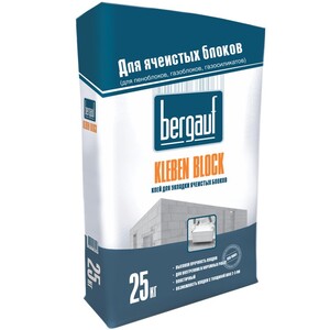 Клей монтажный для ячеистых блоков Bergauf Kleben Block Winter 25 кг