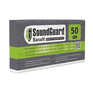 Плита звукопоглощающая Soundguard Basalt 1000х600х50 мм 4 плиты в упаковке
