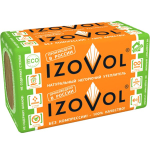 Теплоизоляция Izovol Ф-120 1000x600х100 мм 3 плиты в упаковке